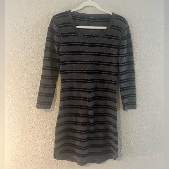 Club Monaco Sparkly Striped Sweater Dress Size M‎ - Picture 1 of 5